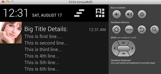 Android Notification Big View