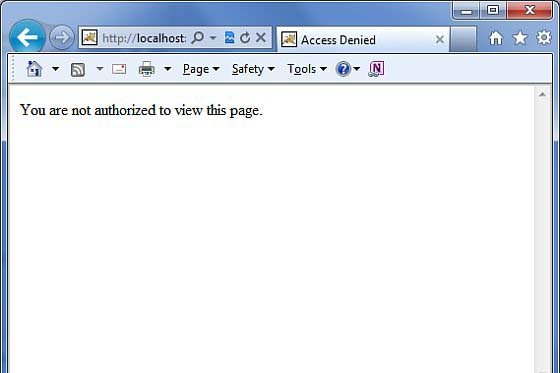 Access Denied Result