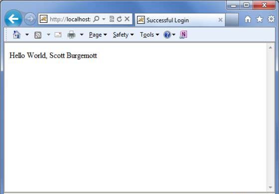 Database Success Result