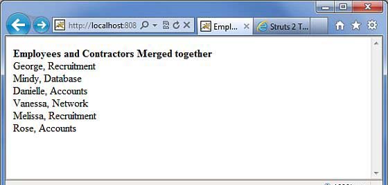 Struts merge tag