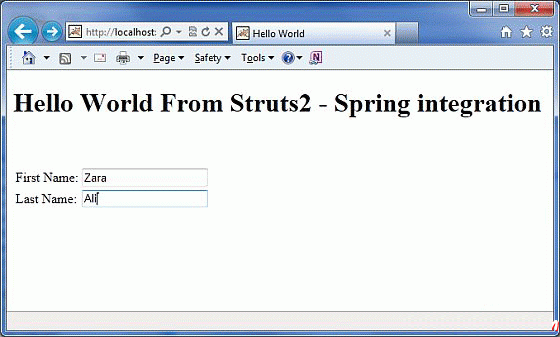 Struts and Spring Integration