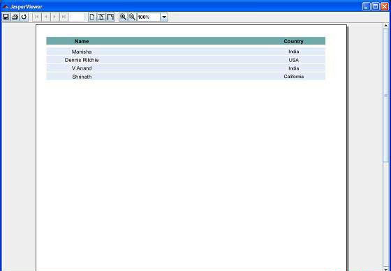 Jasper Report Viewer
