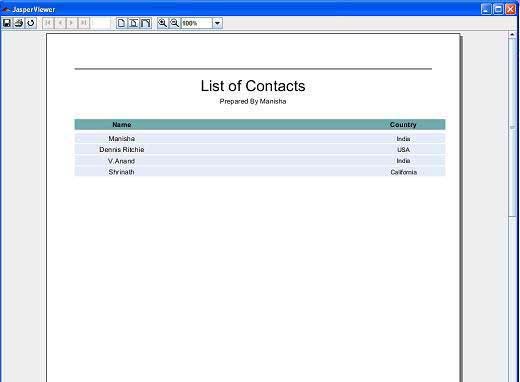 Jasper Report Viewer