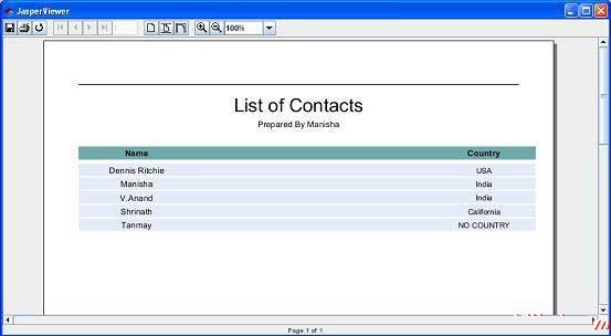 Jasper Report Viewer