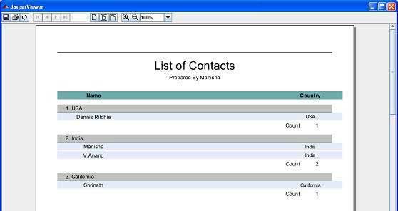 Jasper Report Viewer