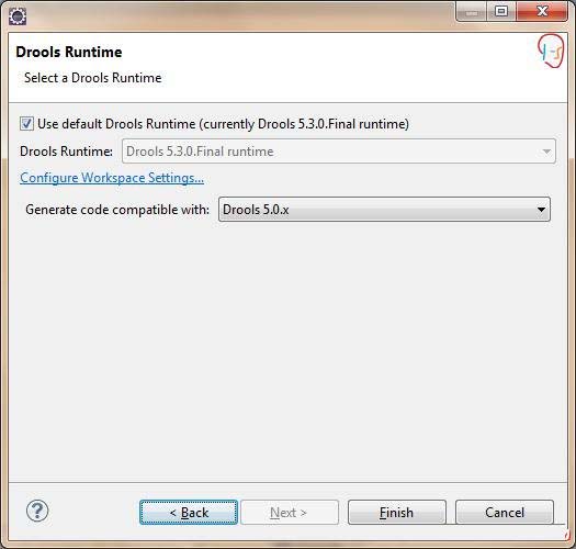 Select Drools Runtime