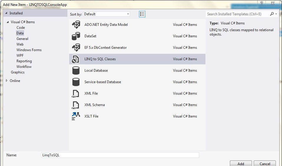 LINQ to SQL