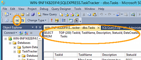 Screenshot of pasting data into a table in SSMS