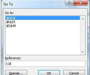 Excel Go To Command
