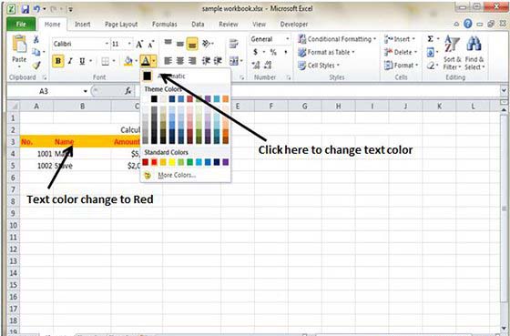 Change Foreground Color