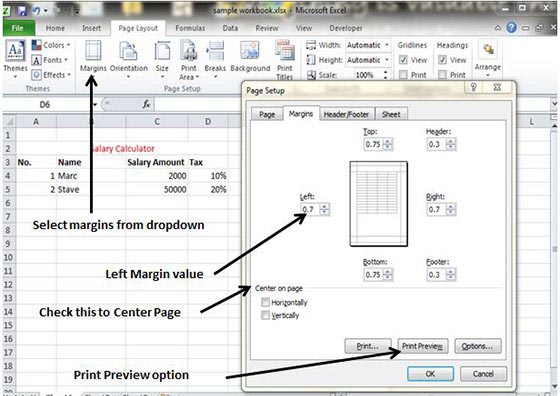 Setting Custom Margins