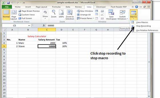 Stop recording