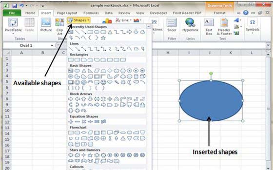 Inserting Shape
