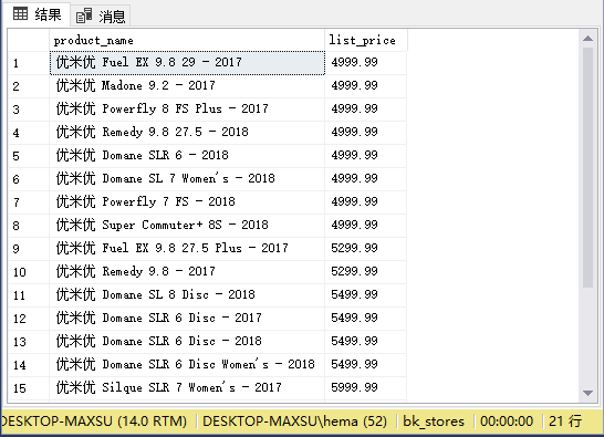 一个参数执行存储过程