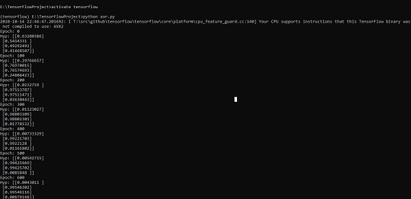 TensorFlow XOR实现