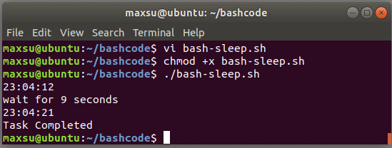 Bash sleep命令示例