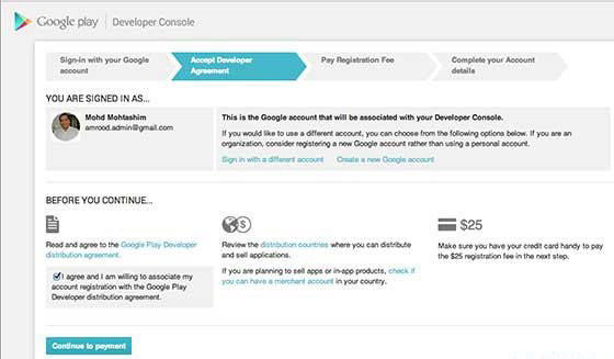 Android Market Place Terms and Conditions