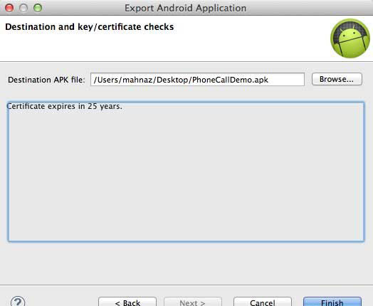 Android Export Location