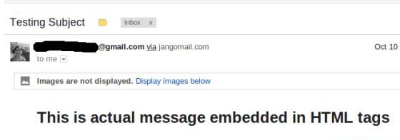 JavaMail API Send HTML Email
