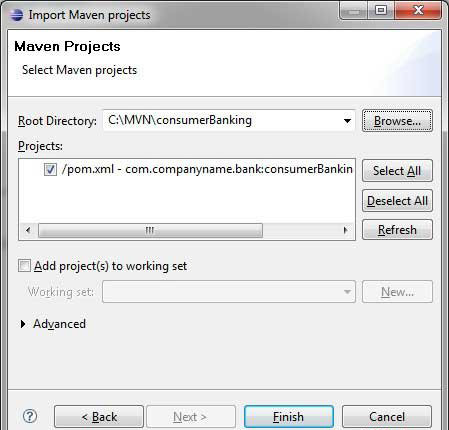 Import a maven project in Eclipse.