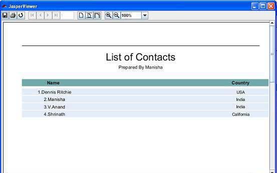 Jasper Report Viewer