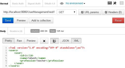 RESTful API, All users