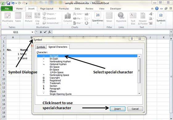 Special Characters