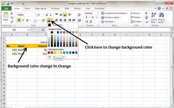 Change Backgropund Color