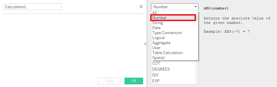 Tableau計算編輯器
