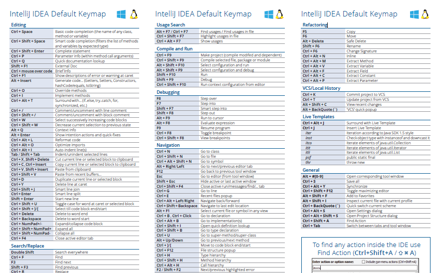 IntelliJ IDEA快捷鍵 IntelliJ IDEA快捷鍵